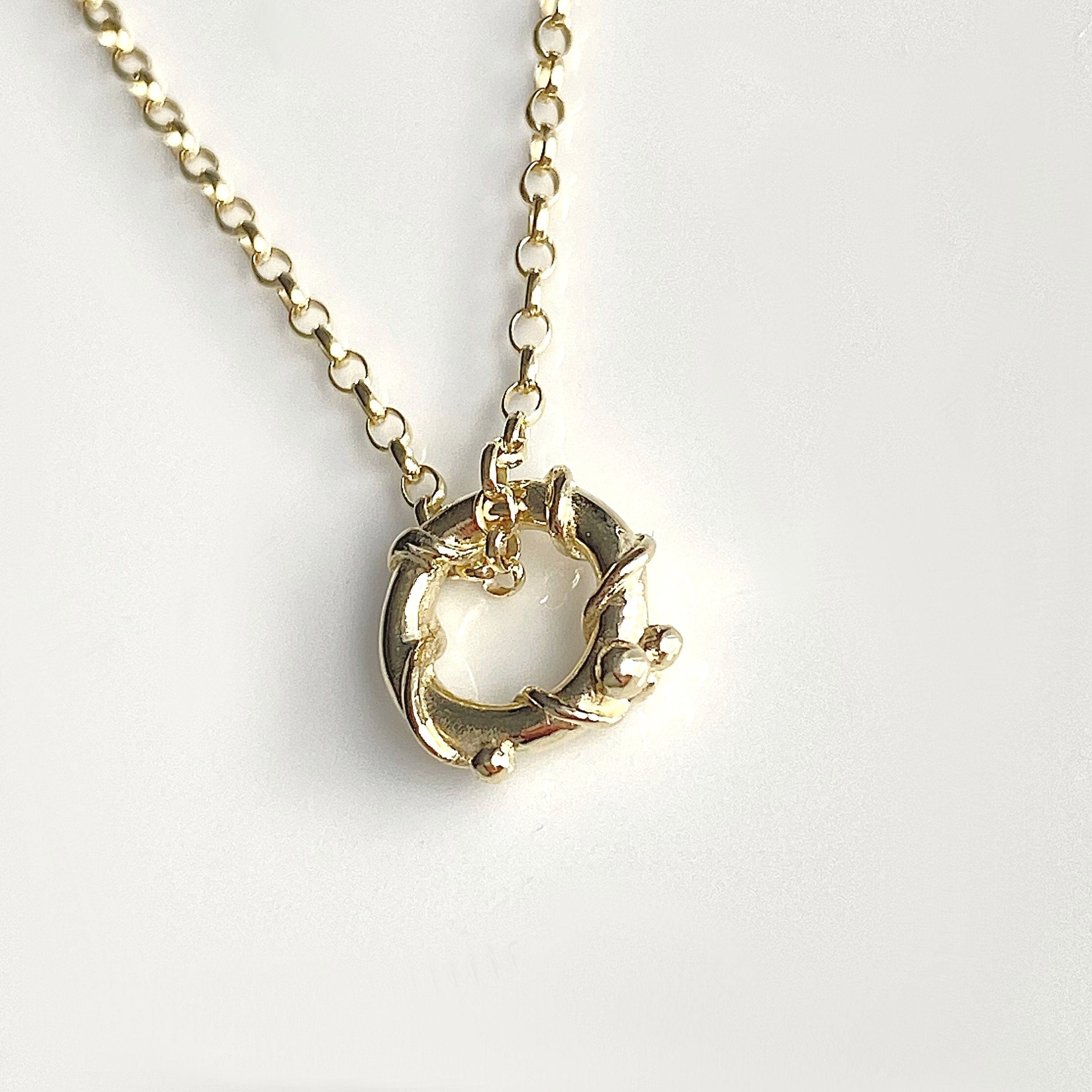Martina Hamilton Nebula | 9ct Solid Gold Circle Pendant Petite