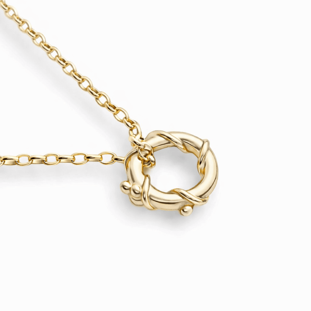 Martina Hamilton Nebula | 9ct Solid Gold Circle Pendant Petite