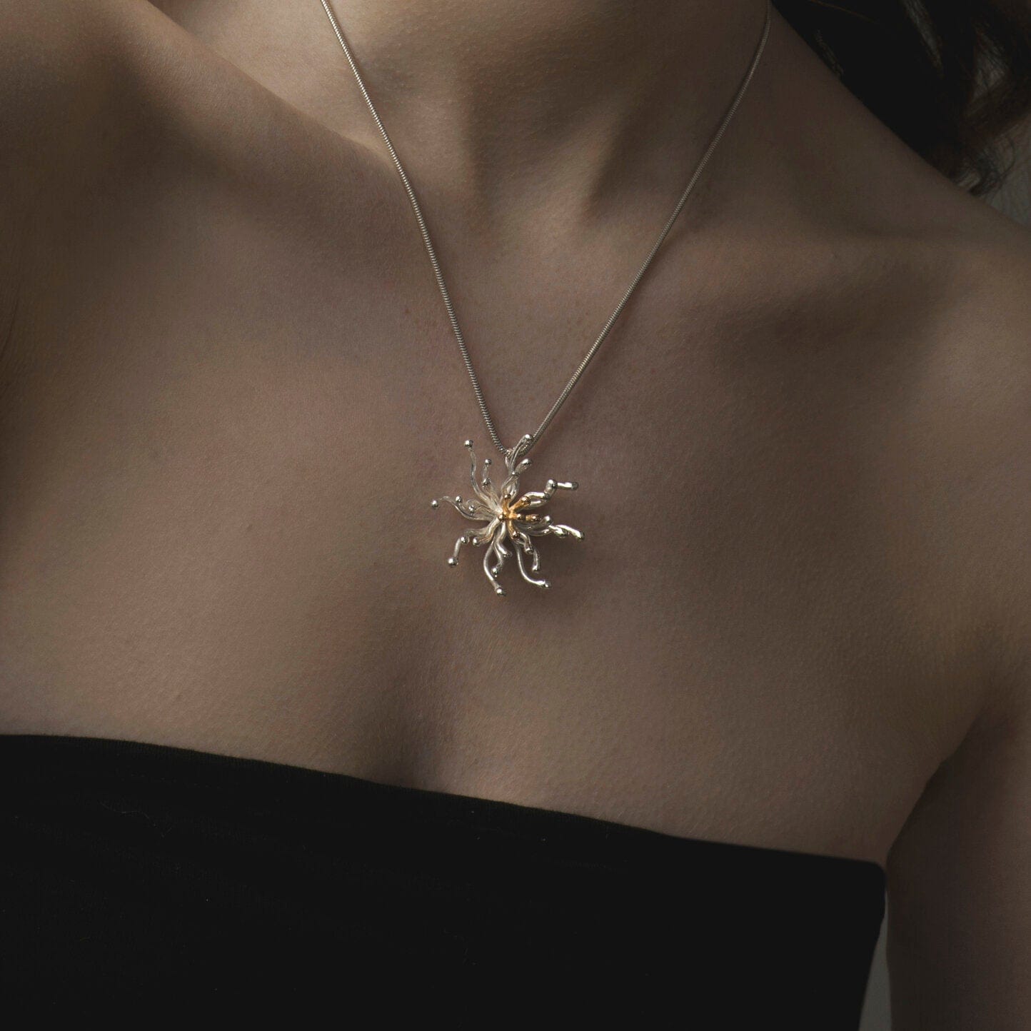 Martina Hamilton Nebula | Sterling Silver and 10ct Solid Rose Gold Pendant Signature