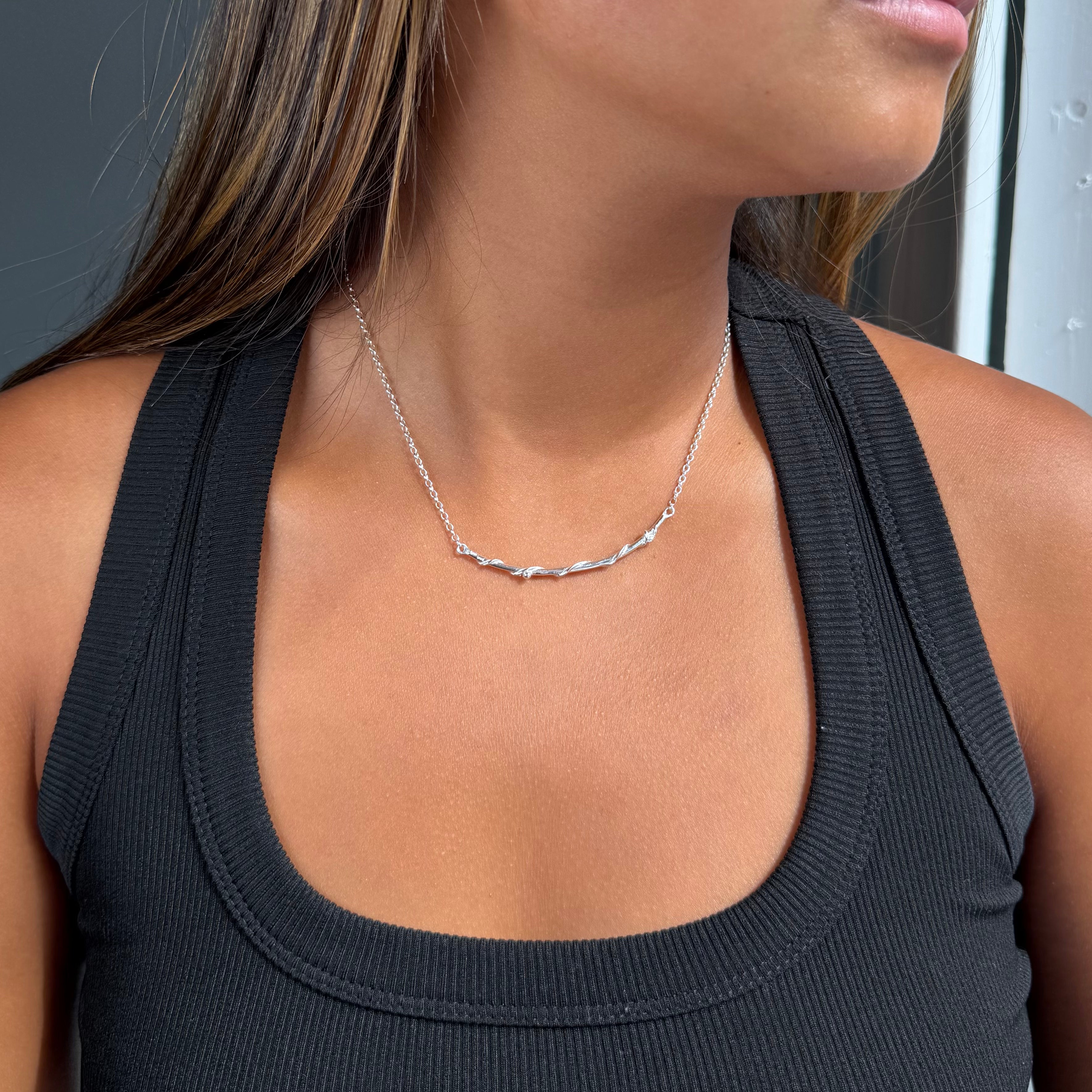 Martina Hamilton Nebula | Sterling Silver Bar Pendant