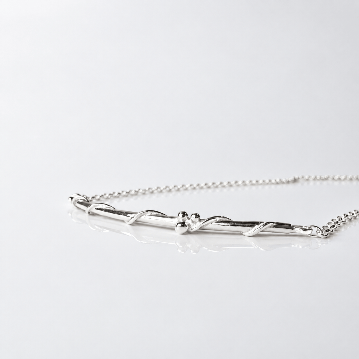 Martina Hamilton Nebula | Sterling Silver Bar Pendant