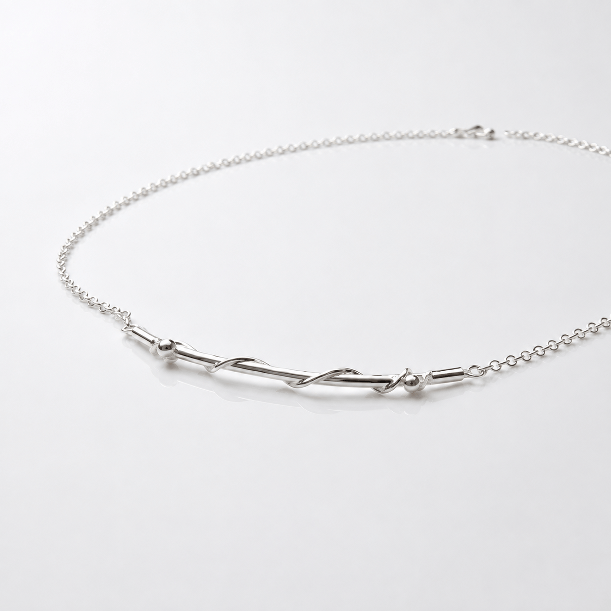Martina Hamilton Nebula | Sterling Silver Bar Pendant