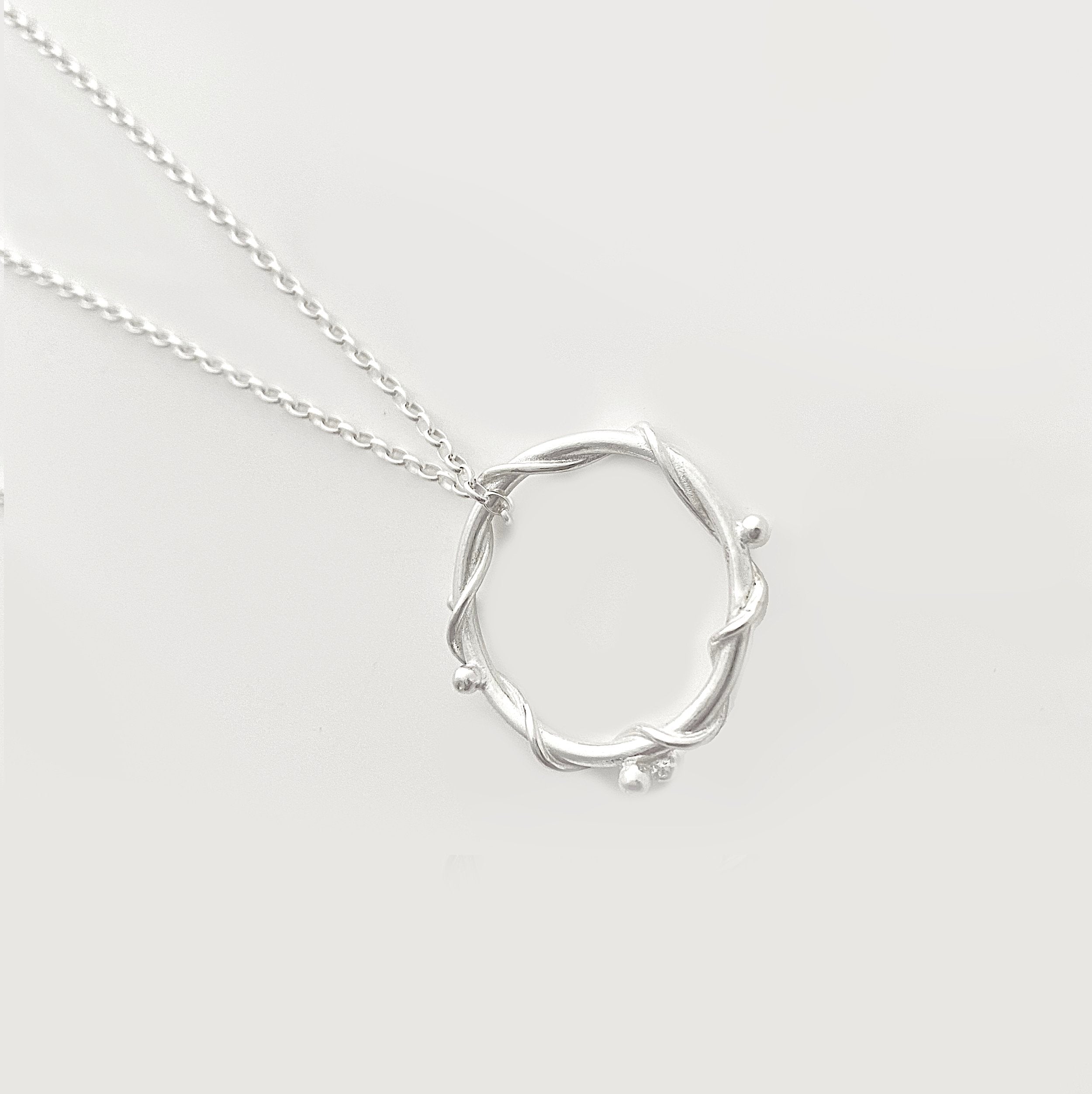 Martina Hamilton Nebula | Sterling Silver Circle Pendant Large
