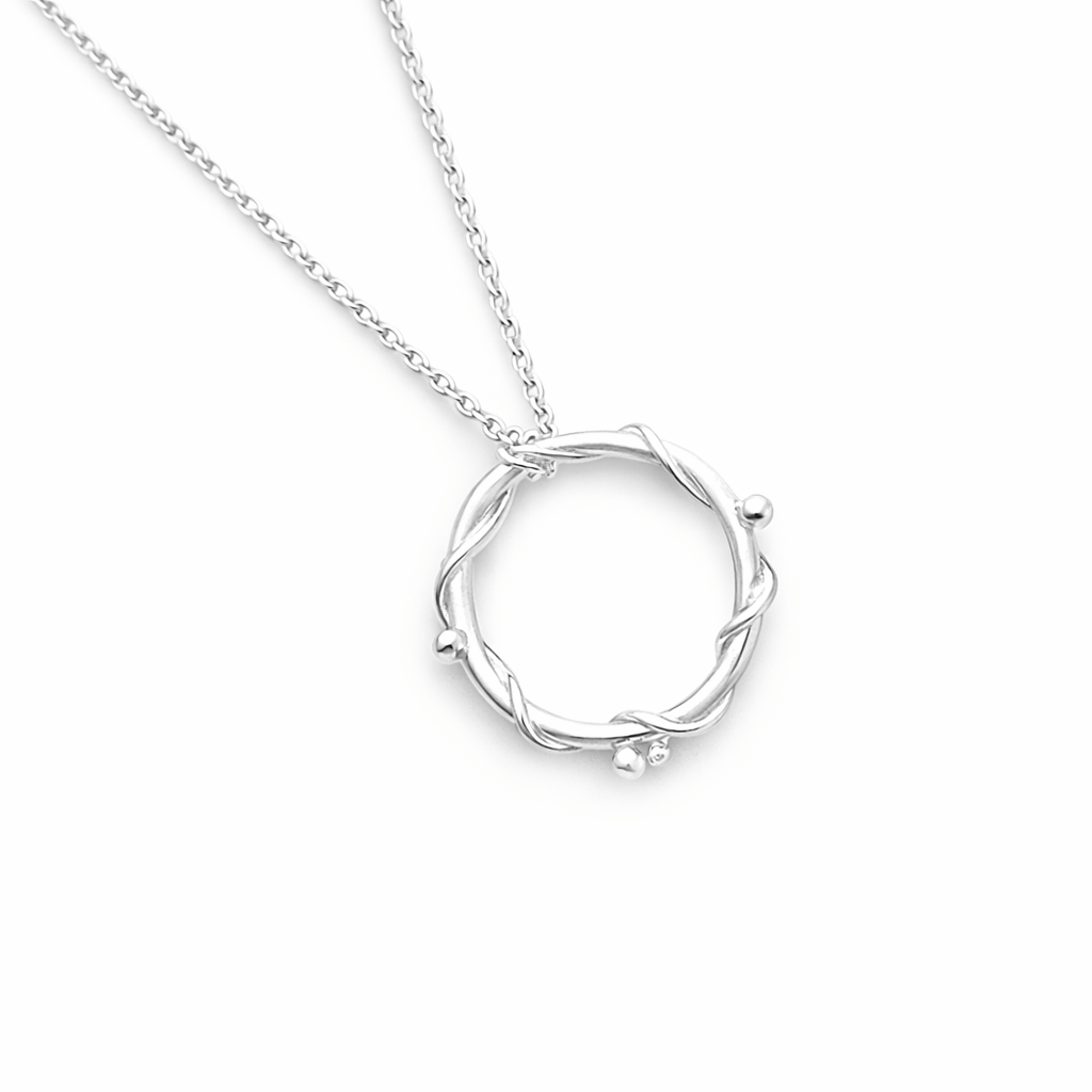 Martina Hamilton Nebula | Sterling Silver Circle Pendant Large