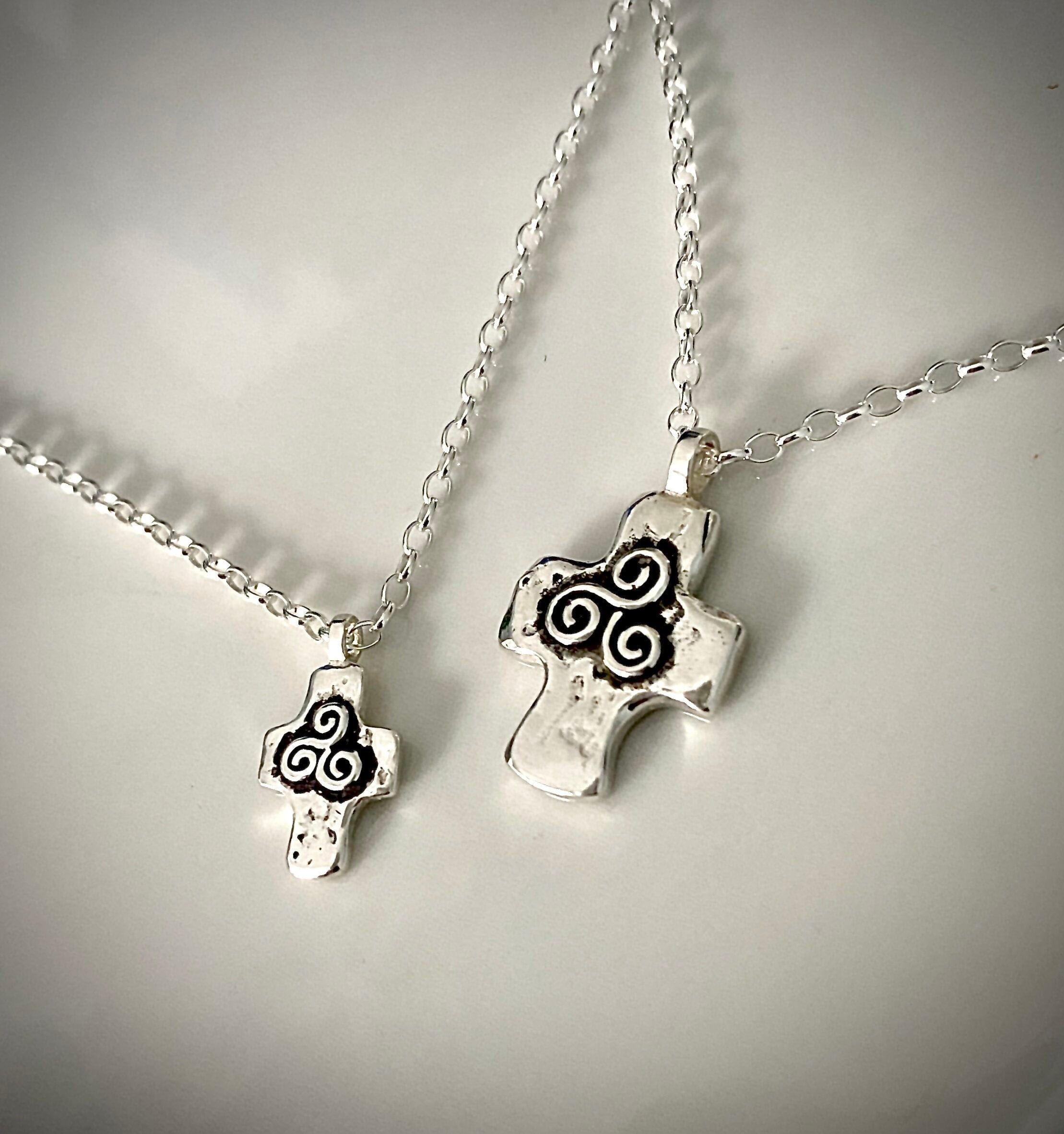 Martina Hamilton Newgrange Cross | Sterling Silver Square Cross Pendant