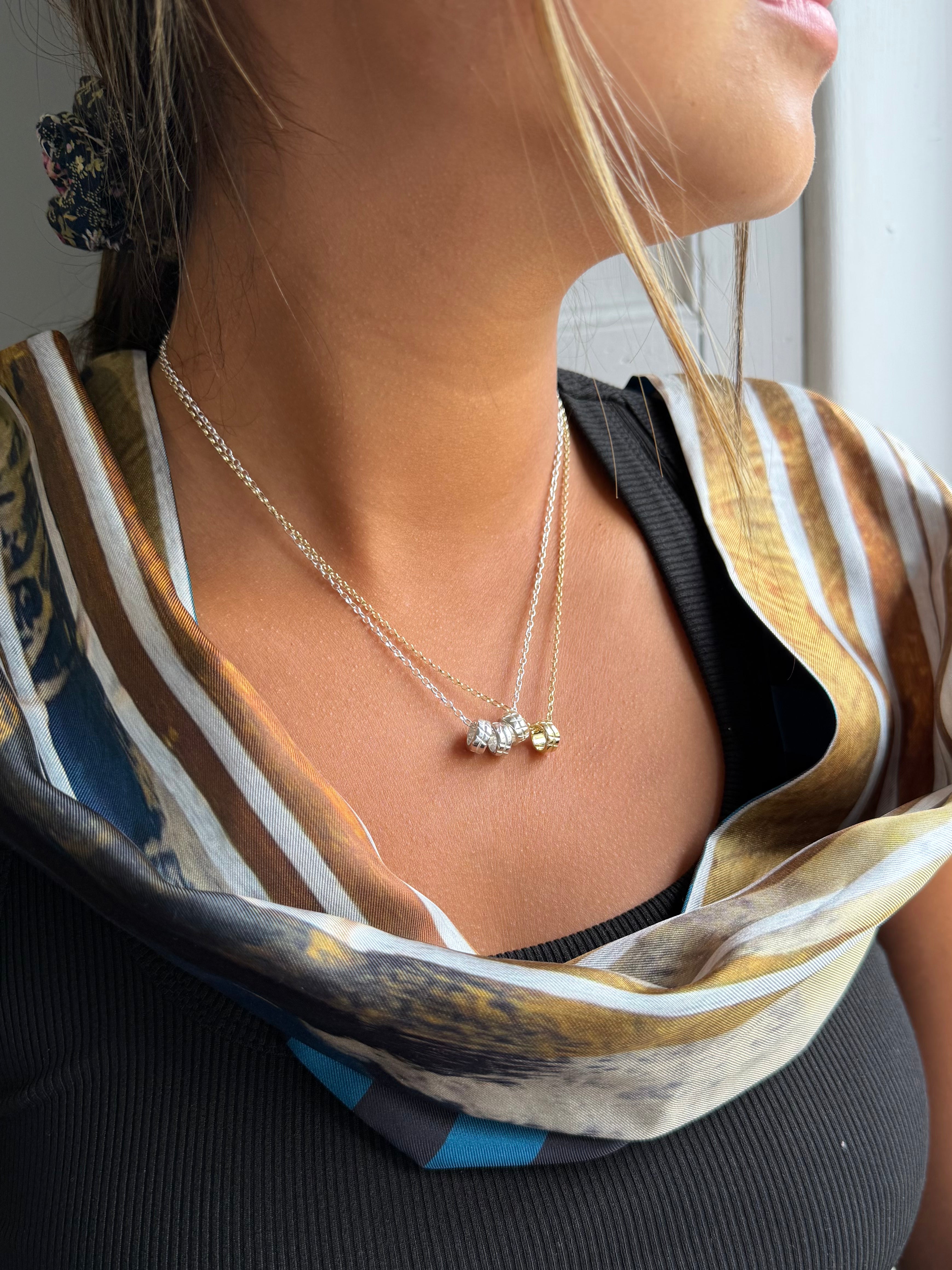 Martina Hamilton Ogham | Baby Ring Grá Necklace