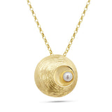 Martina Hamilton Oyster Pearl | 9ct Solid Gold and Pearl Pendant Large