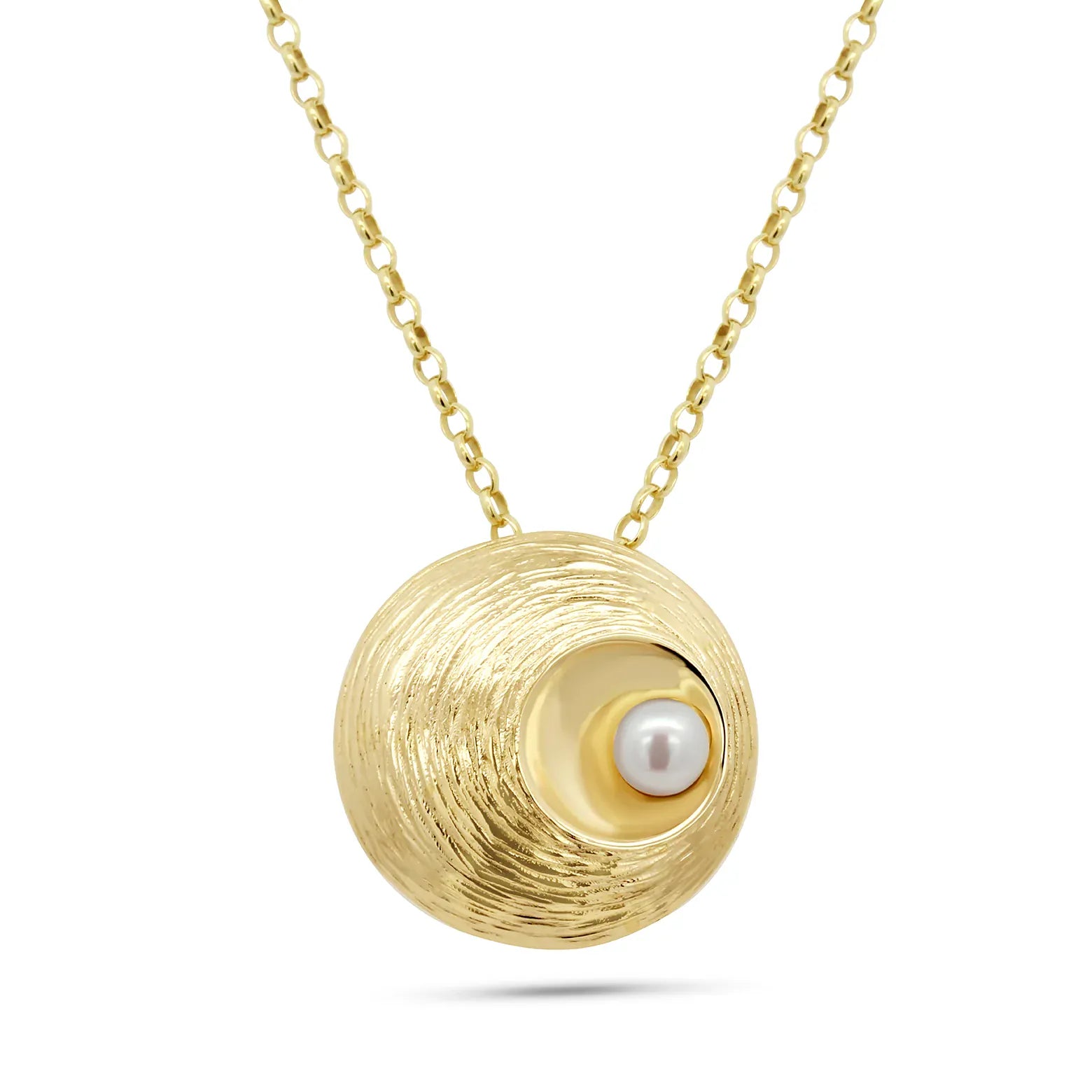Martina Hamilton Oyster Pearl | 9ct Solid Gold and Pearl Pendant Large