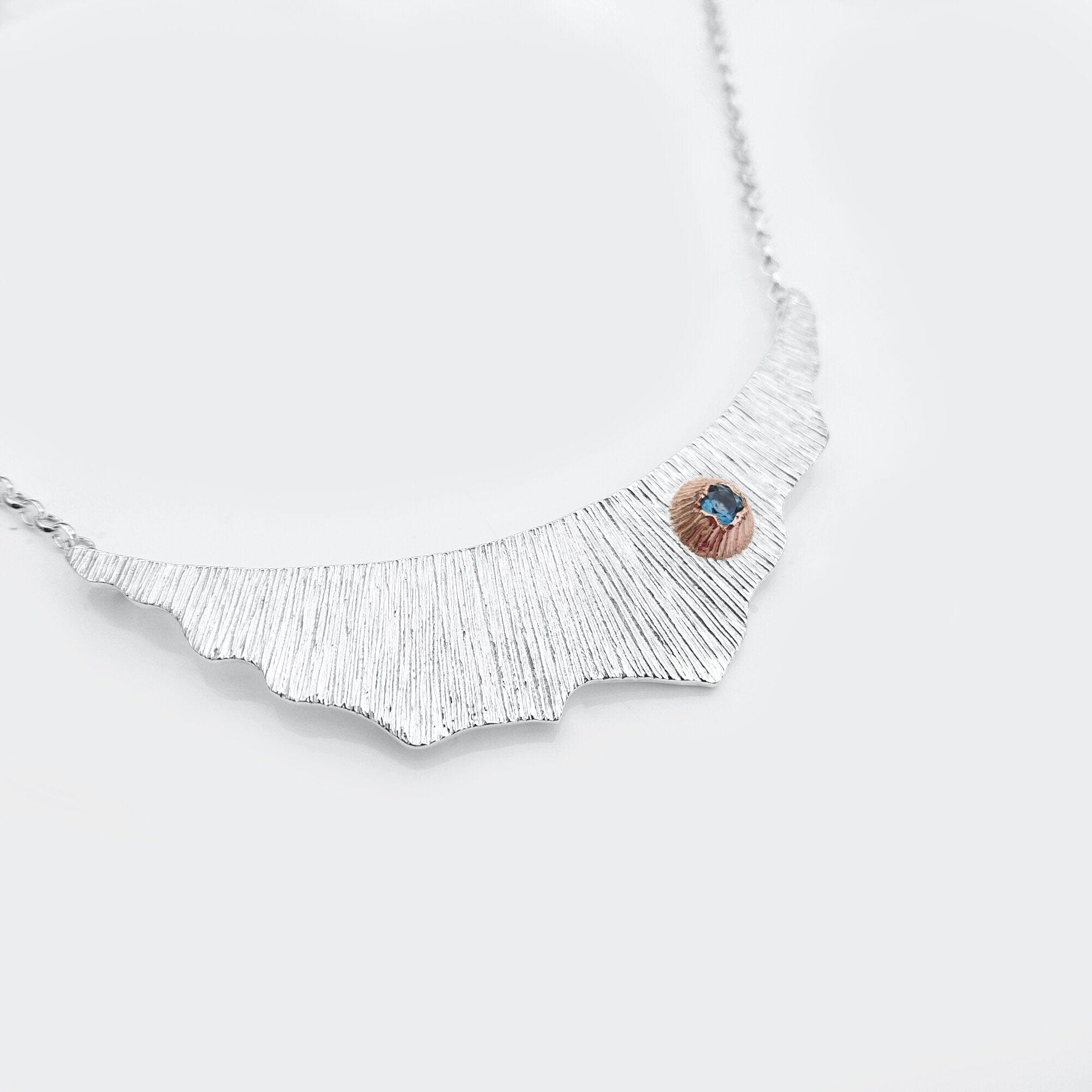 Martina Hamilton Seashore | Sterling Silver and 10ct Rose Gold with Semi Precious Gemstone Necklace
