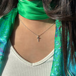 Martina Hamilton Shamrock | Sterling Silver Simple Cross Pendant