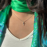 Martina Hamilton Shamrock | Sterling Silver Simple Cross Pendant