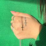 Martina Hamilton Shamrock | Sterling Silver Simple Cross Pendant