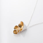 Martina Hamilton Shell Cone | Sterling Silver and 22ct Gold Plated Triple Pendant Statement