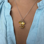 Martina Hamilton Shell Cone | Sterling Silver and 22ct Gold Plated Triple Pendant Statement