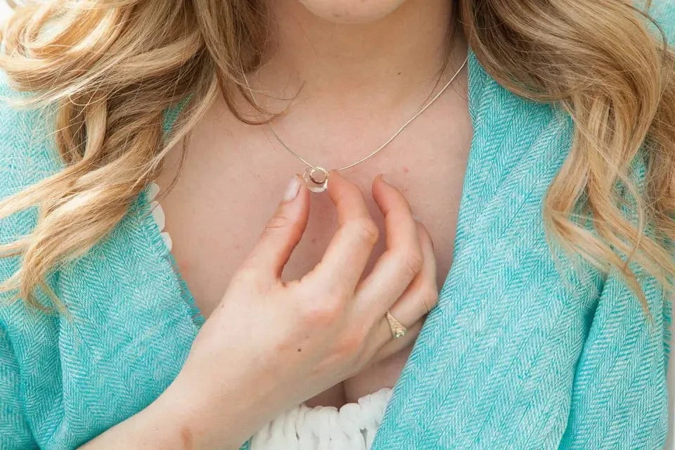 Martina Hamilton Shell | Sterling Silver and 10ct Solid Rose Gold Pendant Small
