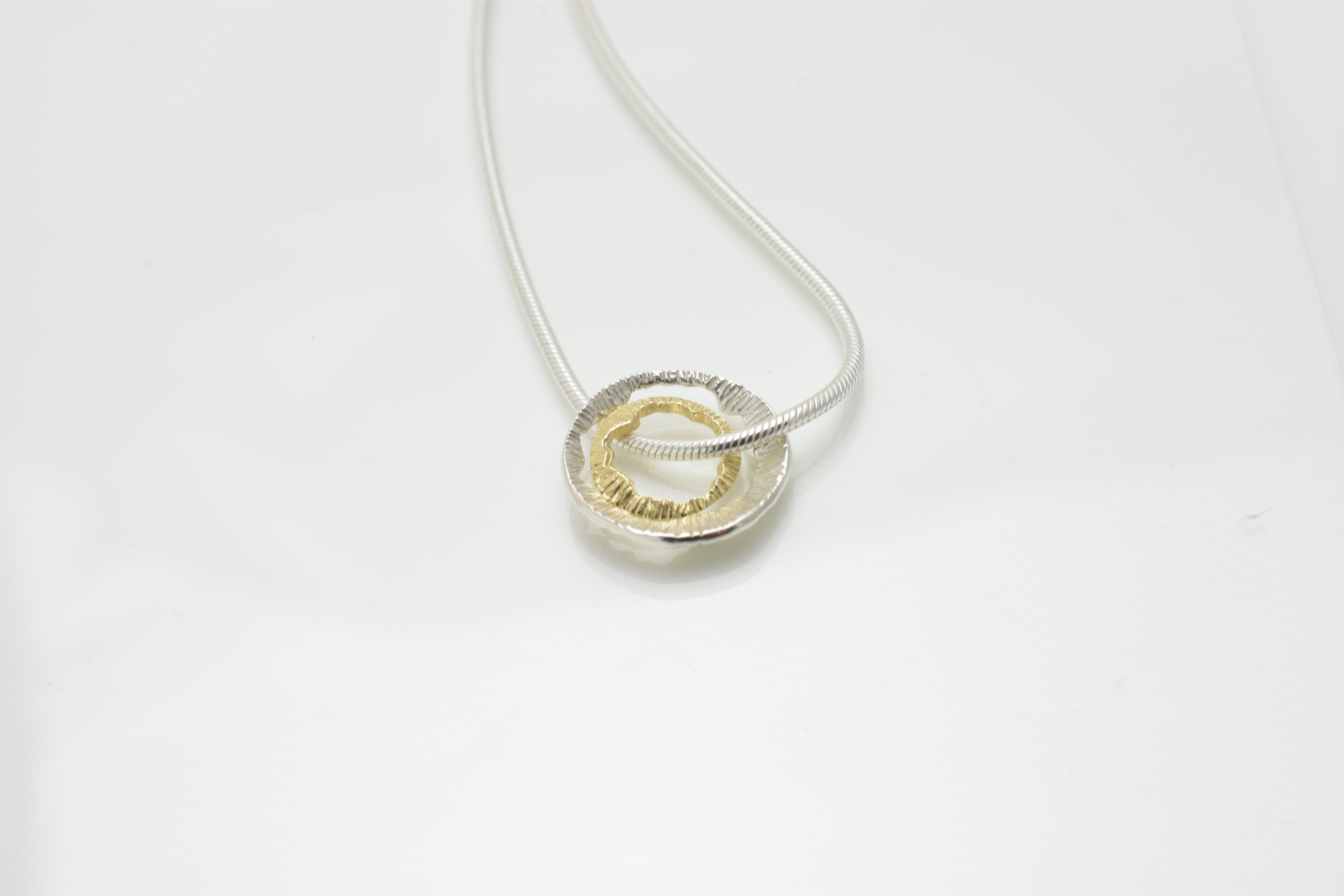 Martina Hamilton Shell | Sterling Silver and 9ct Solid Gold Pendant Small