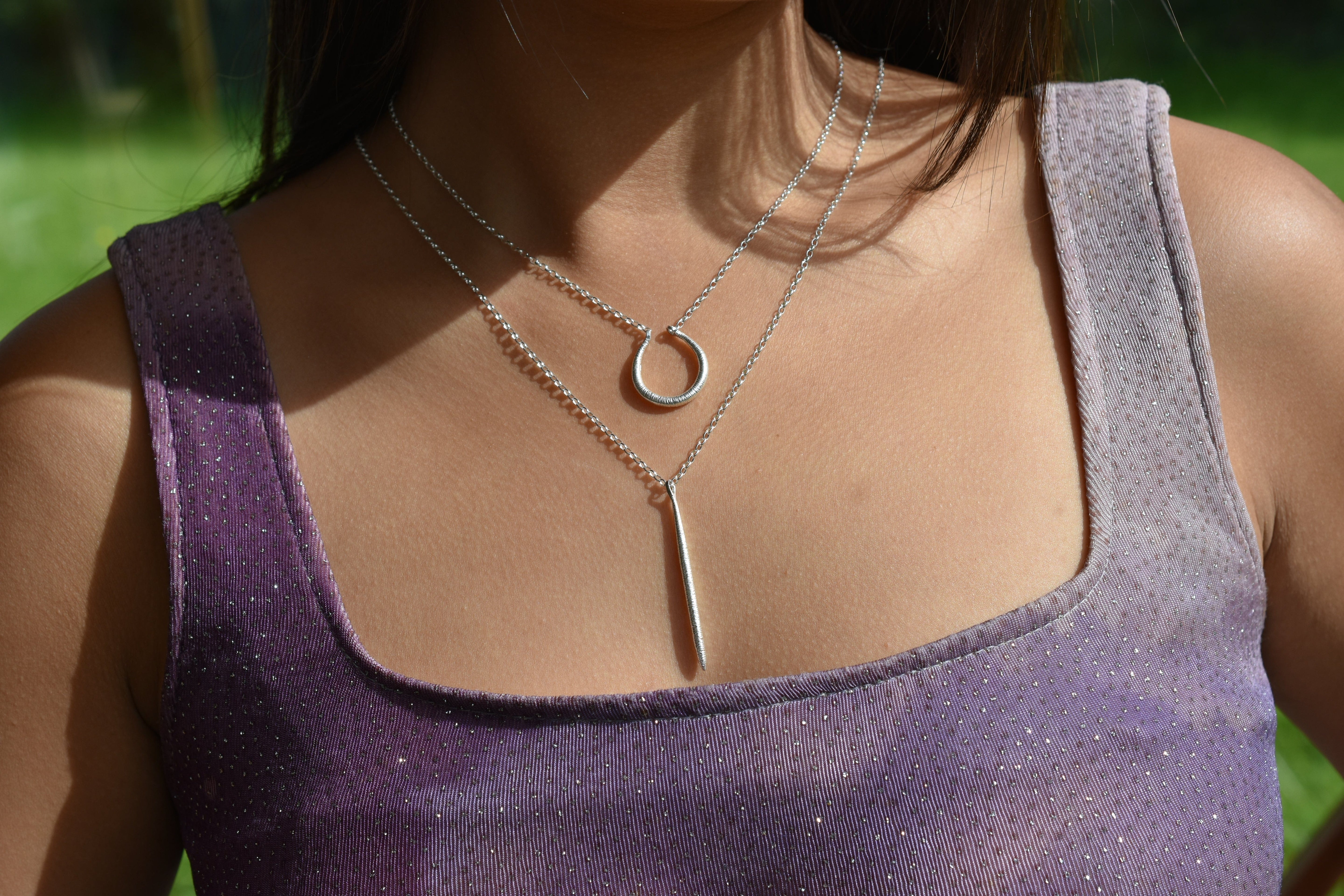 Martina Hamilton Síoda | Sterling Silver Long Drop Pendant