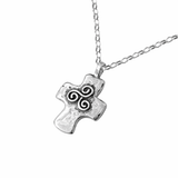 Martina Hamilton Small Newgrange Cross | Sterling Silver Square Cross Pendant