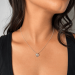 Martina Hamilton Snake chain Forget Me Not | Sterling Silver and Pearl Pendant Medium