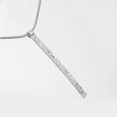Martina Hamilton Snake Heaven | Sterling Silver Bar Pendant Large