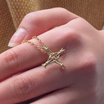 Martina Hamilton St. Brigid Cross | 9ct Solid Gold Woven Reed Pendant Small