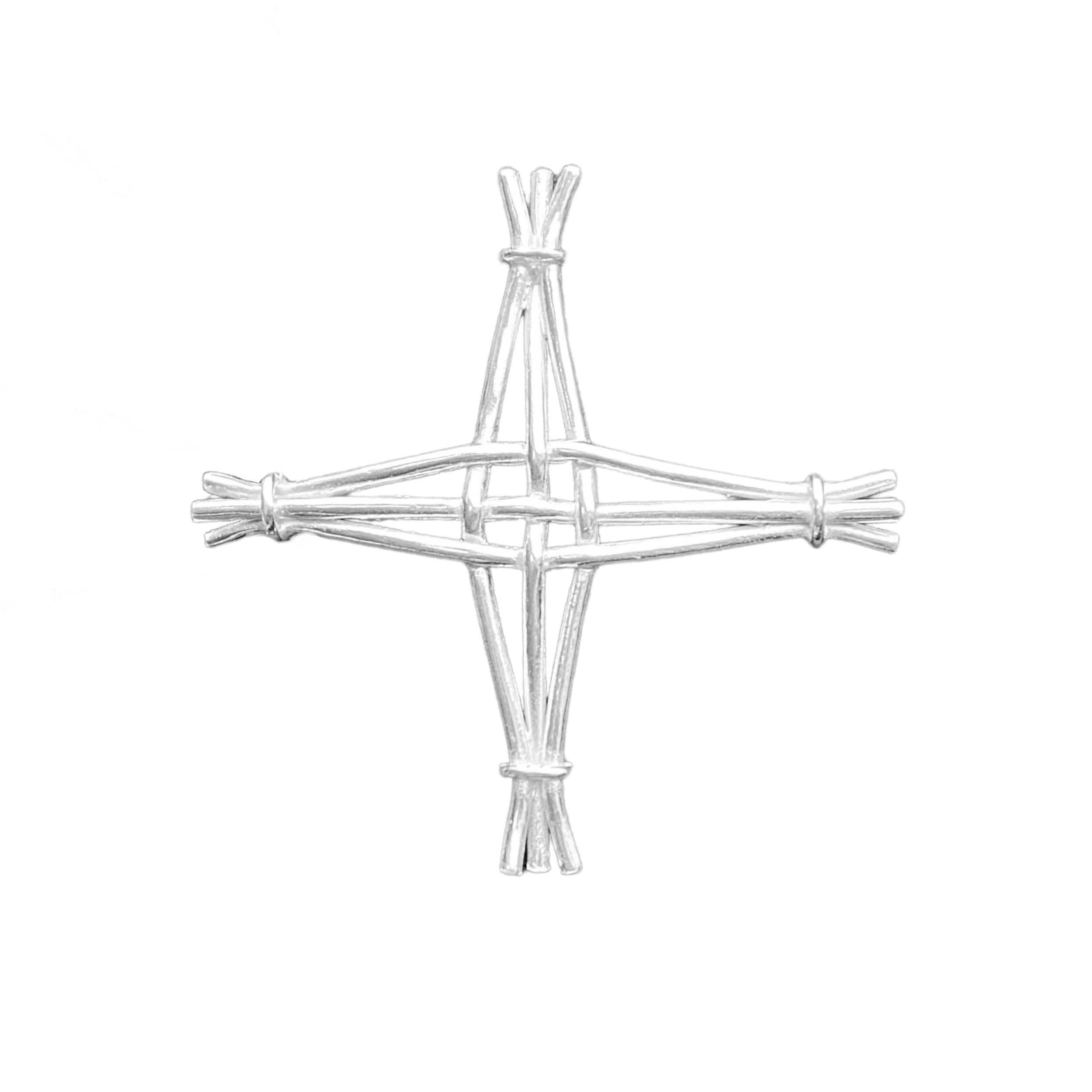 Martina Hamilton St. Brigid Cross | Sterling Silver Woven Reed Brooch Signature