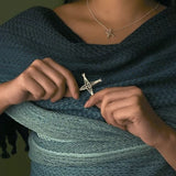 Martina Hamilton St. Brigid Cross | Sterling Silver Woven Reed Brooch Signature