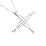 Martina Hamilton St. Brigid Cross | Sterling Silver Woven Reed Pendant Signature