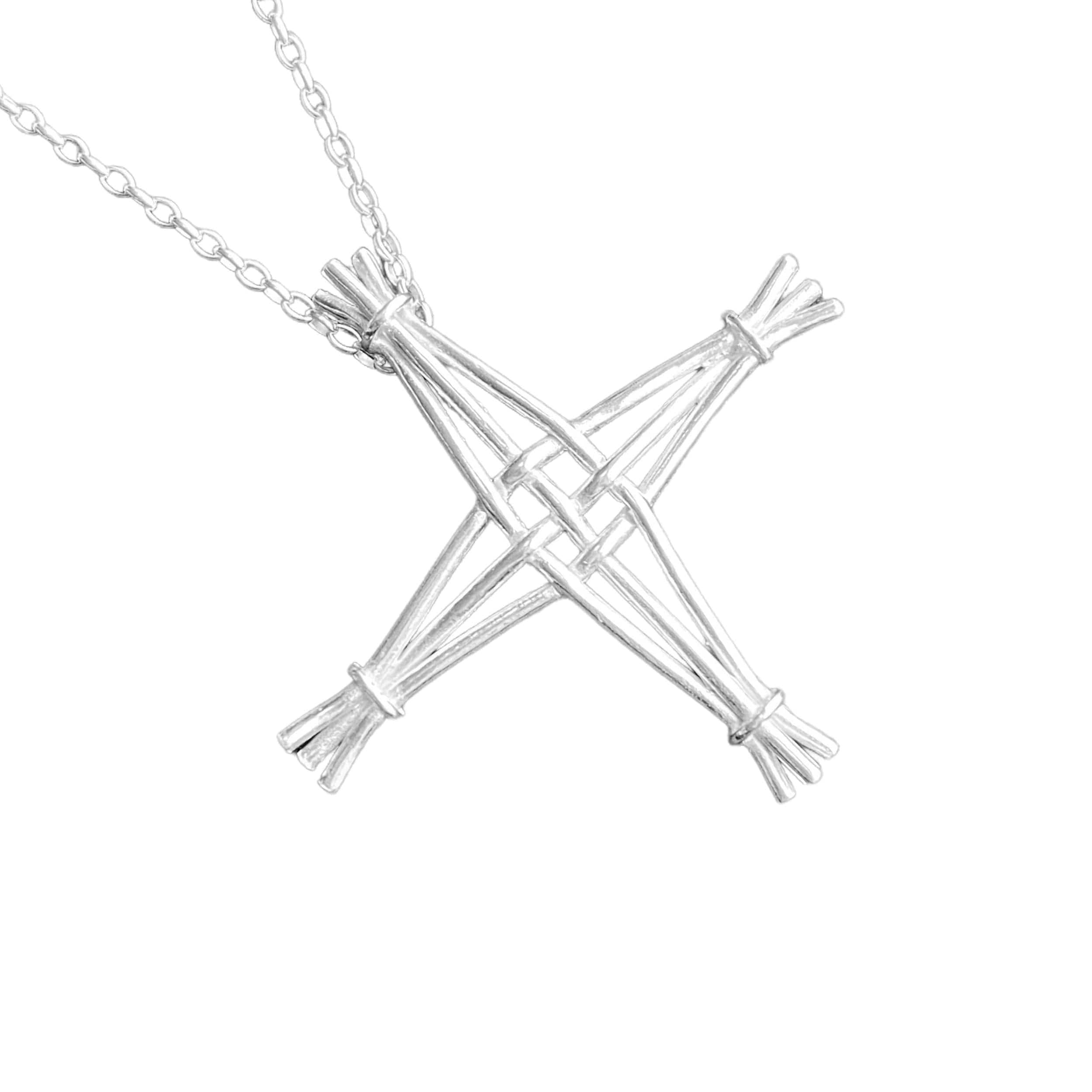 Martina Hamilton St. Brigid Cross | Sterling Silver Woven Reed Pendant Signature