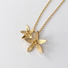 Martina Hamilton Star Flower | 9ct Solid Gold Double Floral Pendant