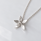 Martina Hamilton Star Flower | Sterling Silver Bell Chain Pendant Small