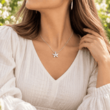Martina Hamilton Star Flower | Sterling Silver Pendant Medium