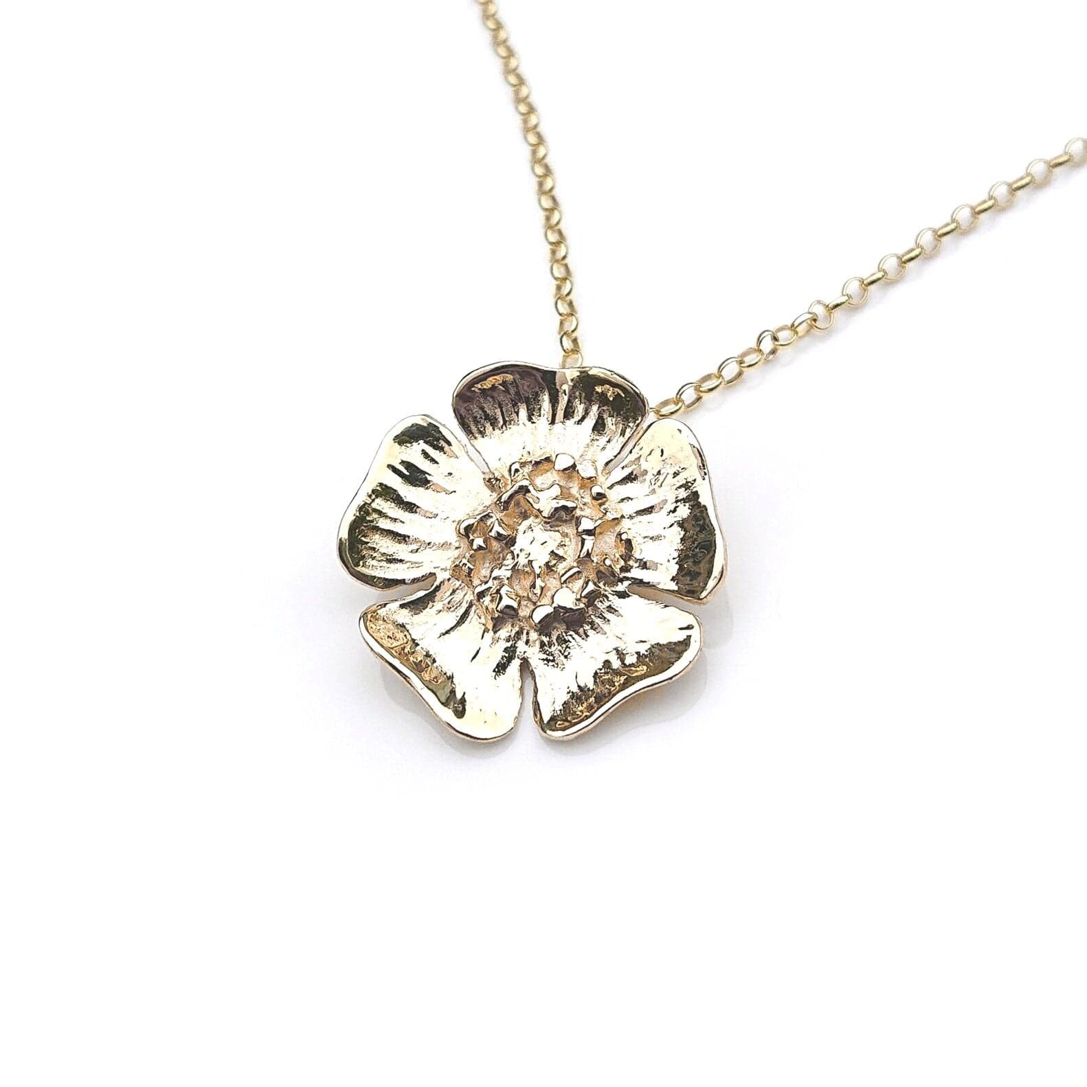 Martina Hamilton Wild Irish Rose | 9ct Solid Gold Pendant Large