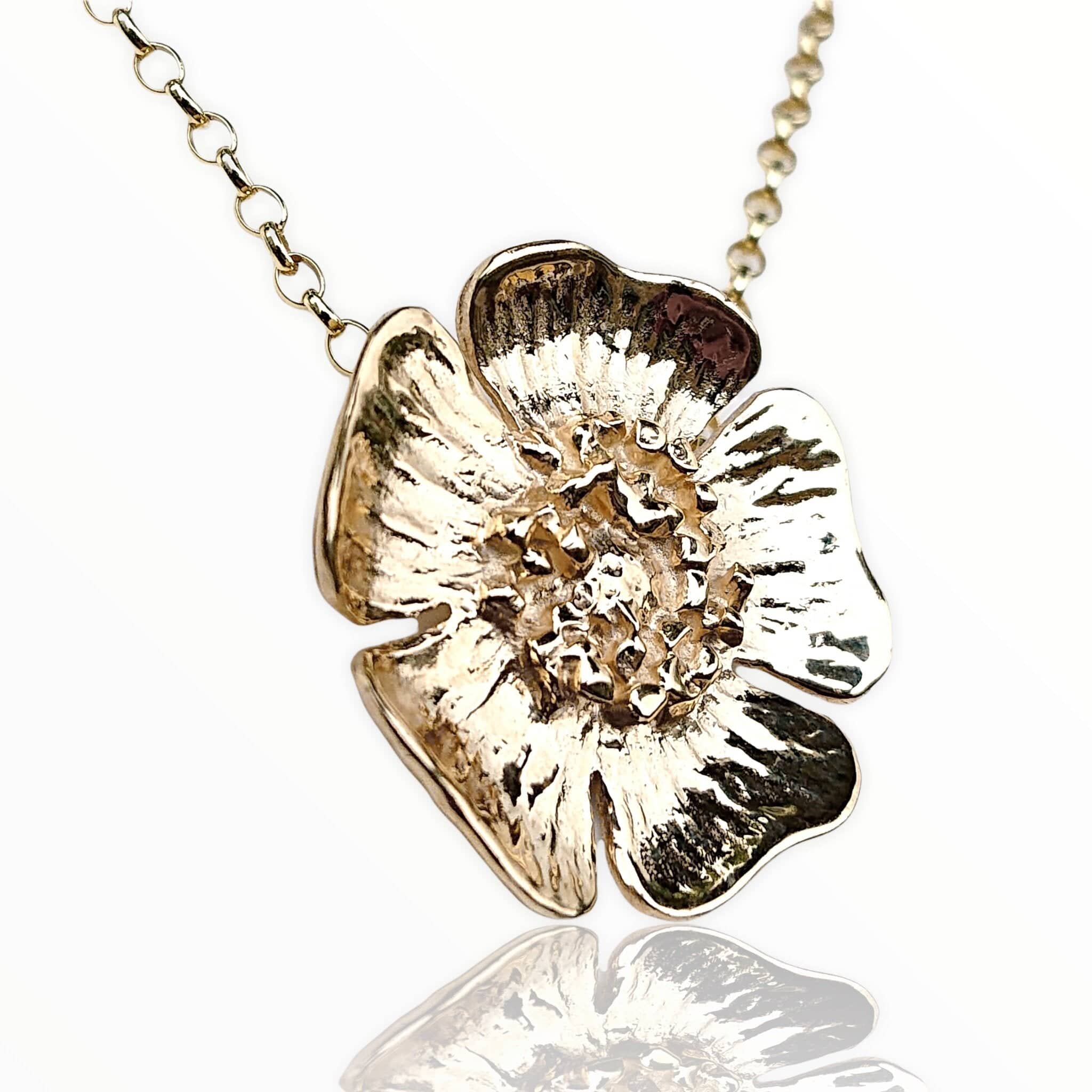 Martina Hamilton Wild Irish Rose | 9ct Solid Gold Pendant Signature