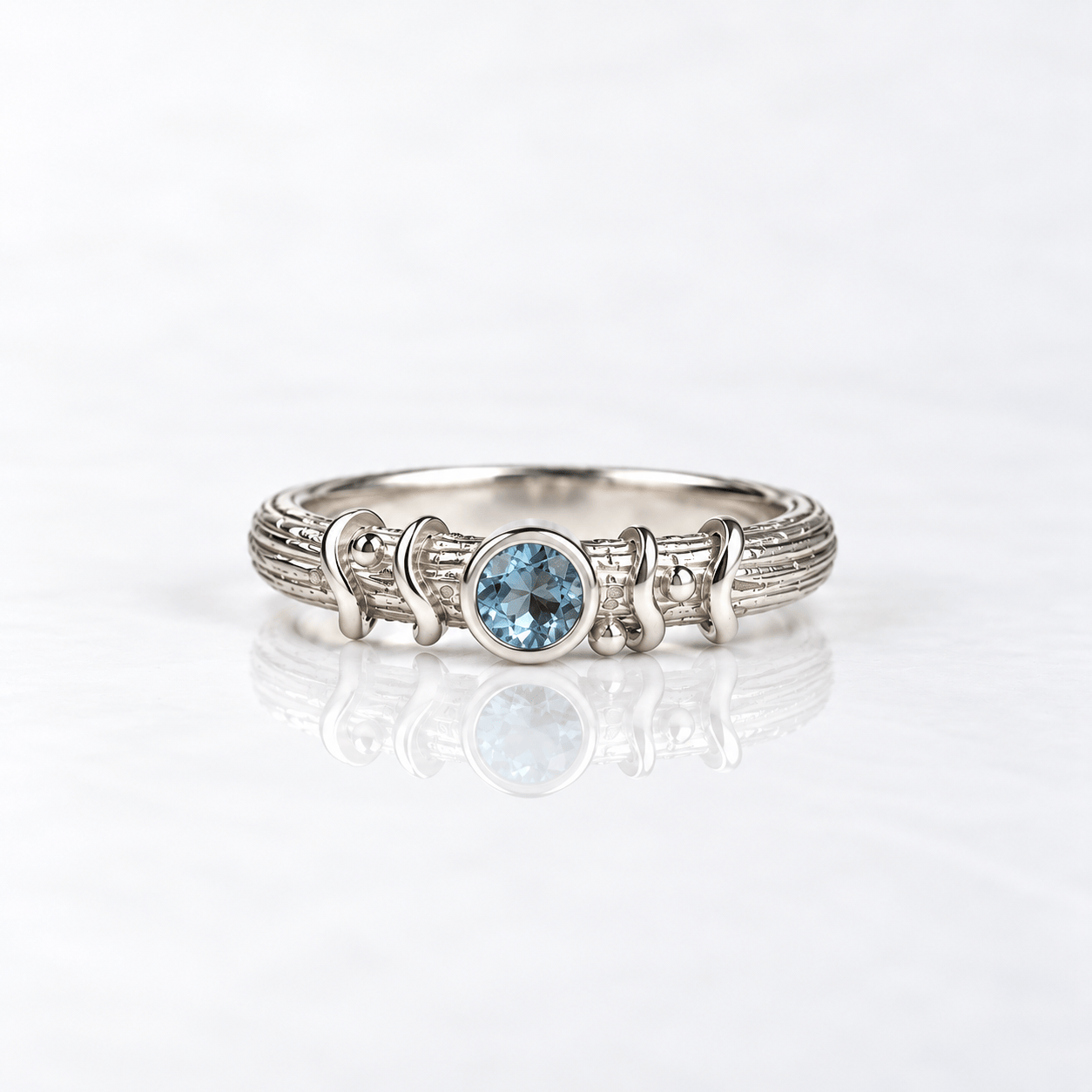 Martina Hamilton Droplet | Sterling Silver and Semi Precious Stone Ring