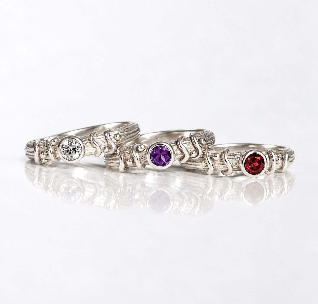 Martina Hamilton Droplet | Sterling Silver and Semi Precious Stone Ring