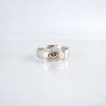 Martina Hamilton Ériu | Claddagh Sterling Silver Ring with Solid Rose Gold Heart