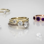 Martina Hamilton Ériu | Triple Gemstone Solid Gold Ring