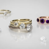 Martina Hamilton Ériu | Triple Gemstone Solid Gold Ring