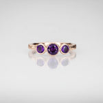 Martina Hamilton Ériu | Triple Gemstone Solid Gold Ring