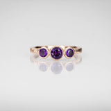 Martina Hamilton Ériu | Triple Gemstone Solid Gold Ring