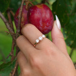 Martina Hamilton Ériu | Triple Gemstone Solid Gold Ring