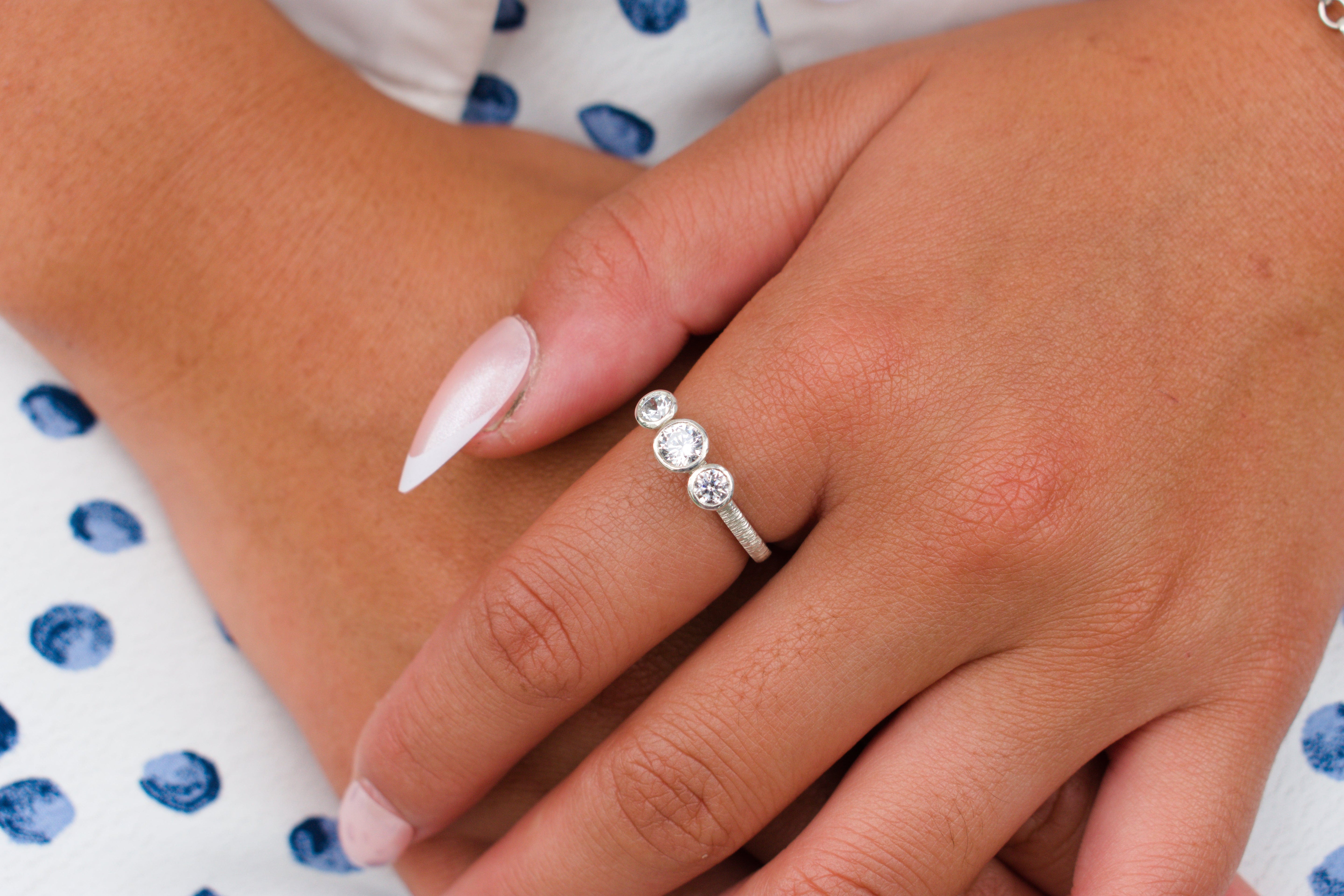 Martina Hamilton Ériu | Triple Gemstone Solid Gold Ring
