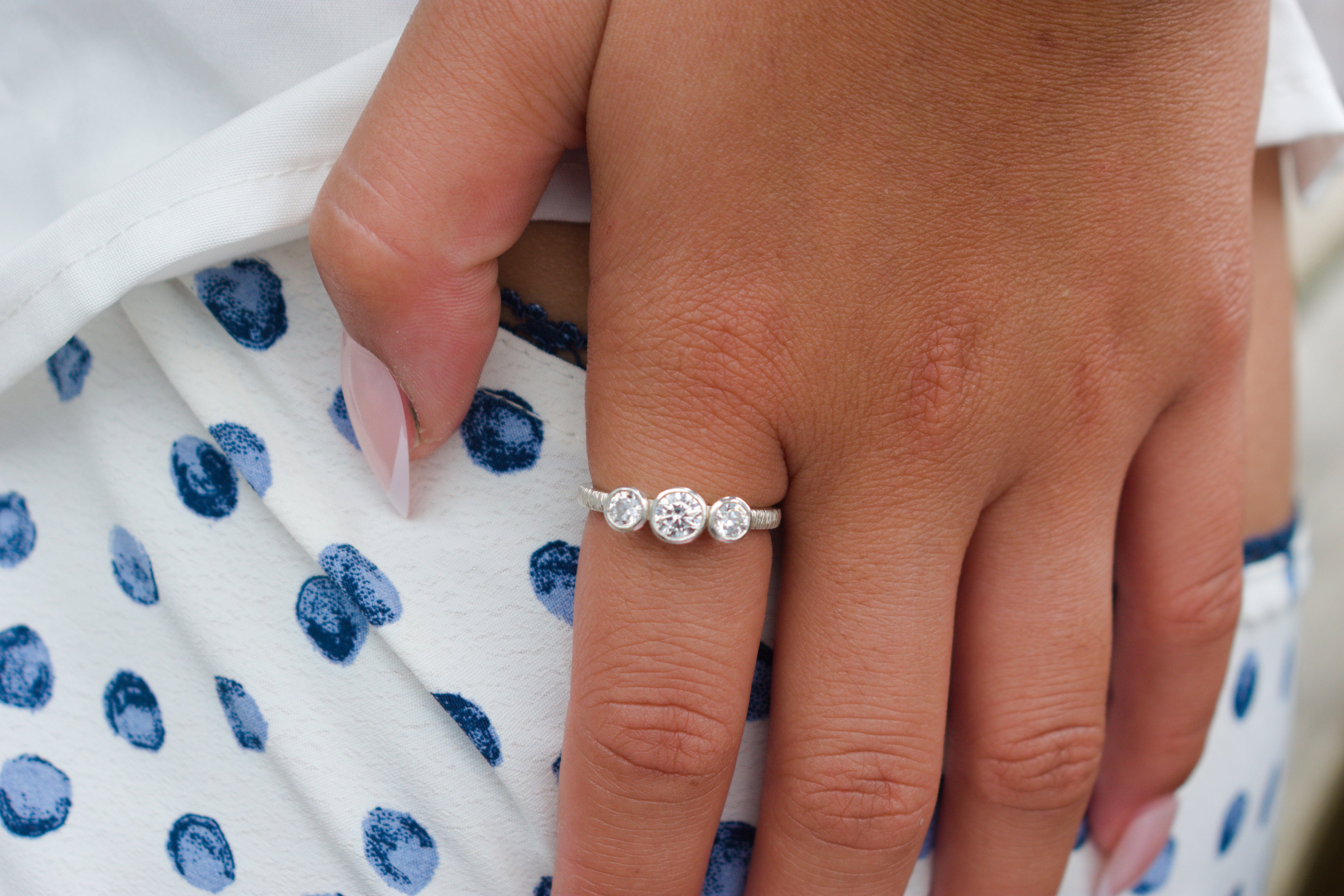 Martina Hamilton Ériu | Triple Gemstone Solid Gold Ring
