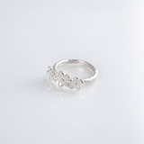 Martina Hamilton Forget Me Not | Sterling Silver Triple Floral Ring
