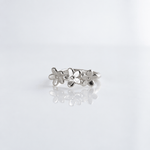 Martina Hamilton Forget Me Not | Sterling Silver Triple Floral Ring