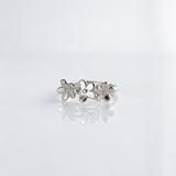 Martina Hamilton Forget Me Not | Sterling Silver Triple Floral Ring