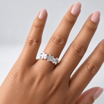 Martina Hamilton Forget Me Not | Sterling Silver Triple Floral Ring