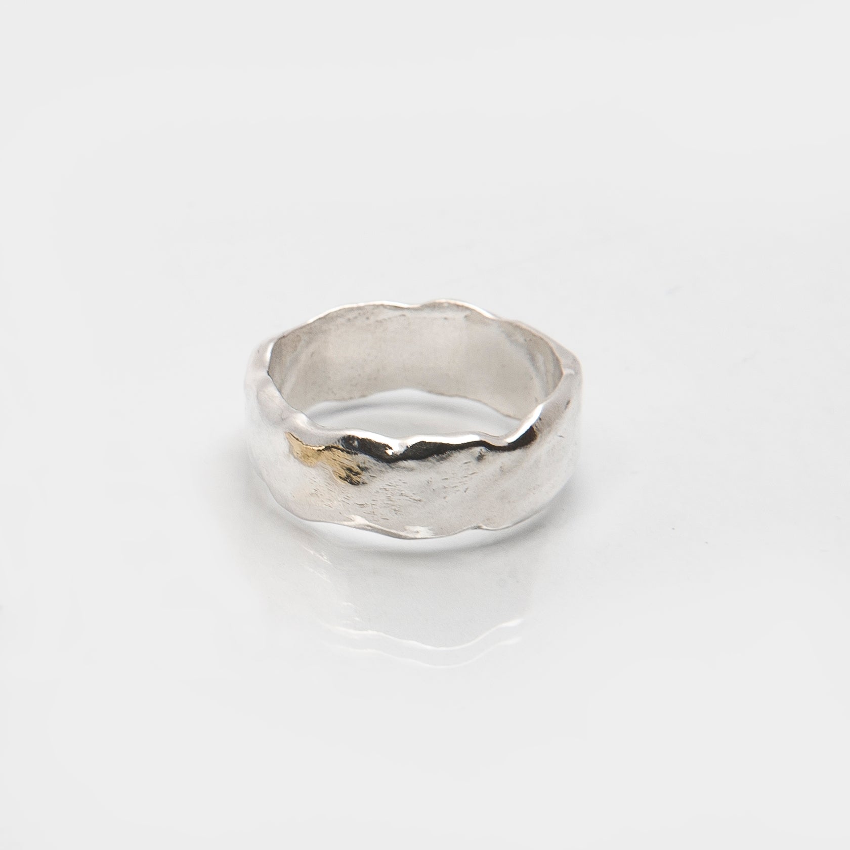 Martina Hamilton Island Link | Sterling Silver Pebble Ring 8mm Band