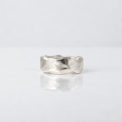 Martina Hamilton Island Link | Sterling Silver Pebble Ring 8mm Band